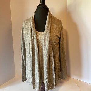 Jodhpur French brand - Heather brown Open-Front Cardigan